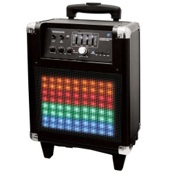 Rolling Portable Speaker System with Color Changing Lights