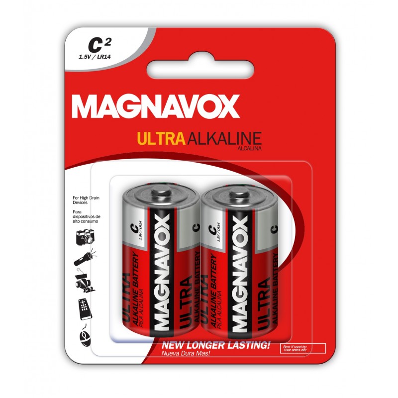 2pack C Alkaline Batteries