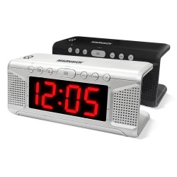 Dual Alarm Clock with Qi Charging Pad