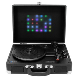 Suitcase Turntable System with Decorative Lights
