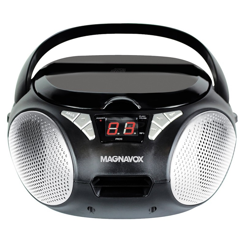  Magnavox MD6972 Boombox de CD portátil de carga superior con  radio estéreo digital AM/FM, luces que cambian de color y tecnología  inalámbrica Bluetooth, Compatible con CD-R/CD-RW, Pantalla LCD